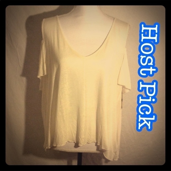 ✅2x Host Pick✅ Free People Cold Shoulder Top, Size Small - Picture 1 of 7